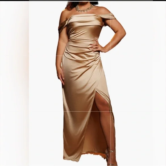Popilush | Dresses | Strapless Shapewear Off Shoulder Maxi Dress | Poshmark